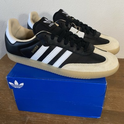 Adidas Samba OG Black Leather Cream Suede Gum Sole JS3832 - Size 11.5