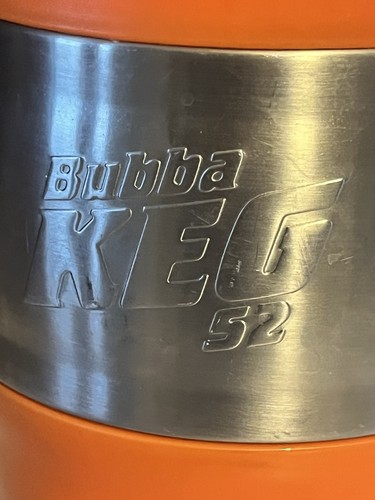 Bubba Fass 52 Unzen Unze Thermo Reisebecher Orange Edelstahl mit Griff Flip Top - Bild 2 von 13