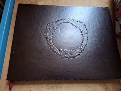 Elder Scrolls The Improved Emperors Guide to Tamriel Leather Book RARE