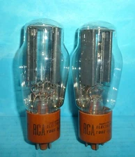 2 RCA 5R4GY Rectifier Tubes Hanging Filaments Black Plates Matched D/C's Tested