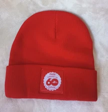 Coca Cola Cheers To 60 Sea World 60th Anniversary Pass Member Red Beanie Cuffed