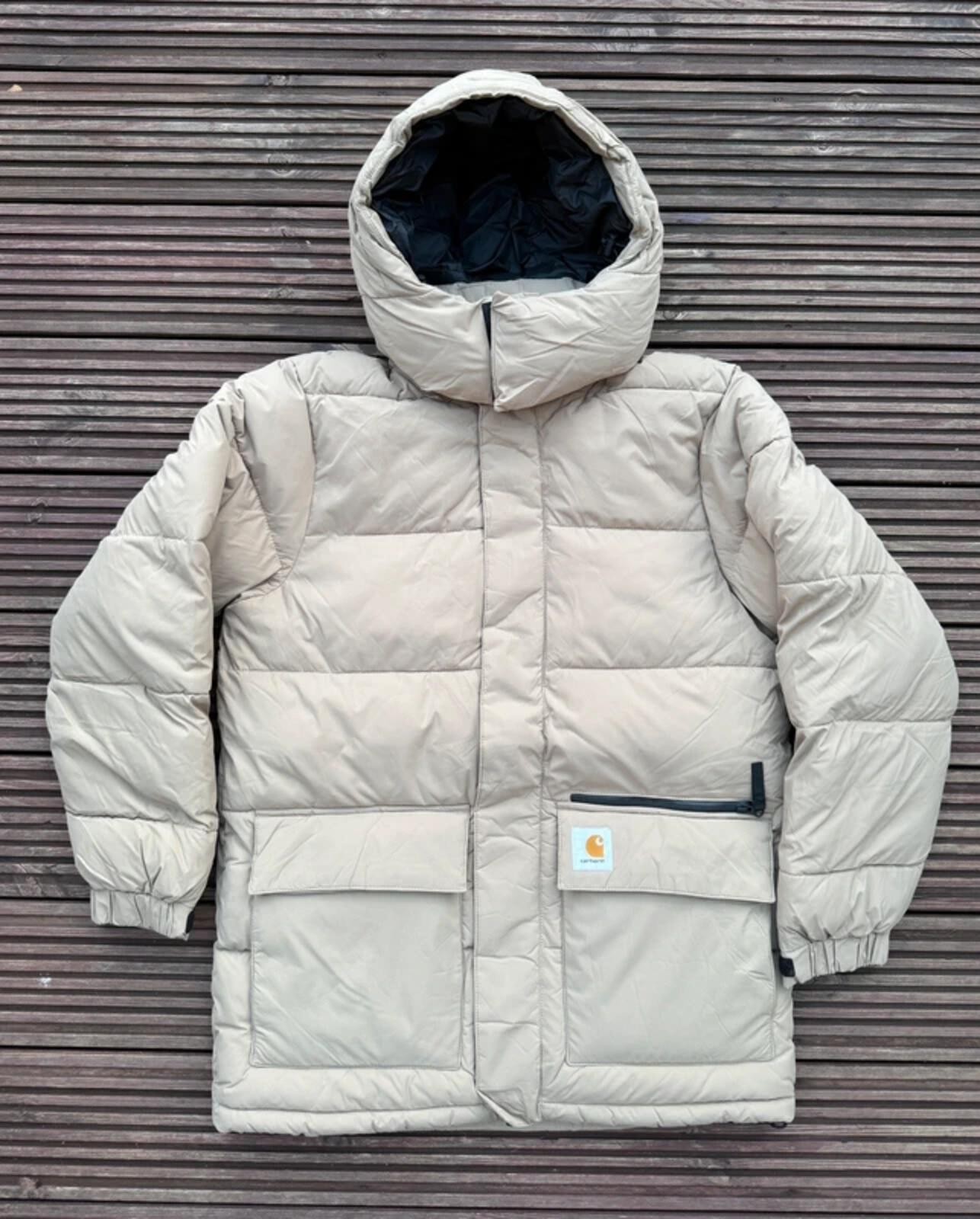 Carhartt Milton WIP Chaqueta Hombre Impermeable Puffer Parka Chaqueta M Invierno Cálido