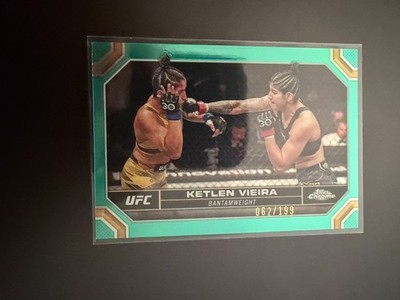2024 Topps Chrome UFC Aqua Refractor #111 - Ketlen Vieira /199