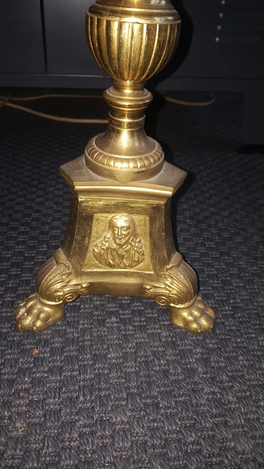 ancien chandelier bronze laiton - Photo 2/4