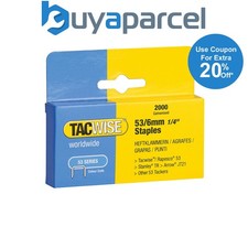 Tacwise 0334 53 Series 6mm Staples 2000 Pack - Type JT21 A Z5-53 R153 R353 TR150 0.0027 per staple