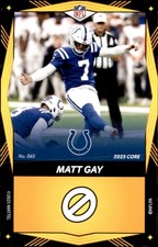 2025 Uno Elite Core - Yellow Matt Gay Colts #065