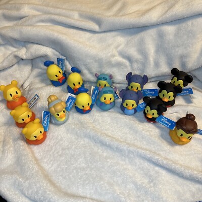 Disney Rubber Jeep Ducks Brand New Stitch, Sully, Micky Mouse, Etc, Lot Of 15