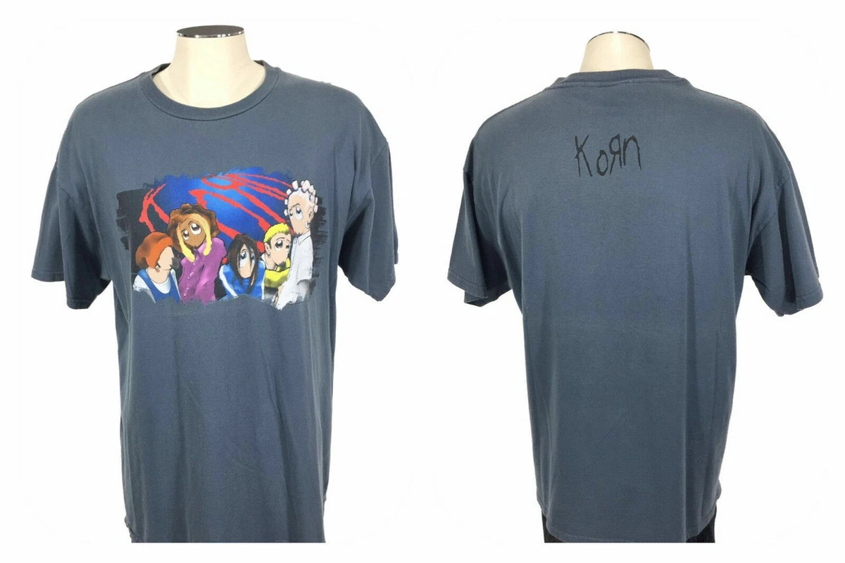 Korn Cartoon VTG 90s T Shirt XL Rock Band Tour Concert Music 1996 Mens