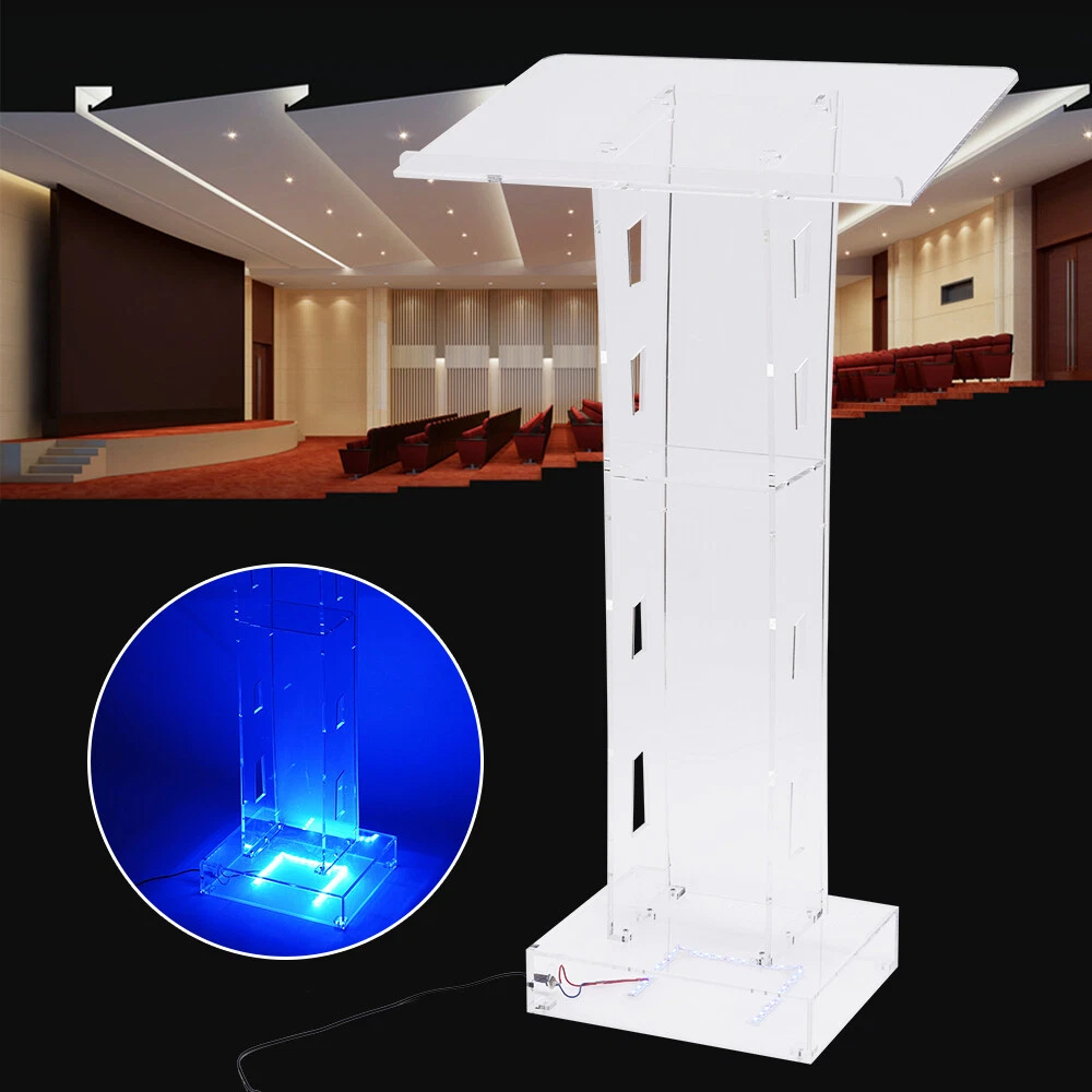 Plexiglass Conference Pulpit Acrylic Podium Clear Church Lectern Office