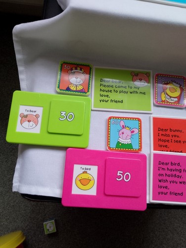 ELC Pop It In The Post Box 6 Complete Letters & 2 dice Lovely Condition - Picture 10 of 12