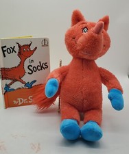 Kohl's Cares Dr. Seuss Fox In Socks Plush/Book Red 2020 Stuffed Animal Toy 14"