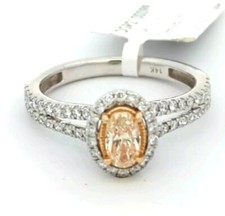 Video 14K White Gold Natural Yellow Canary Diamond   Engagement Ring Wedding