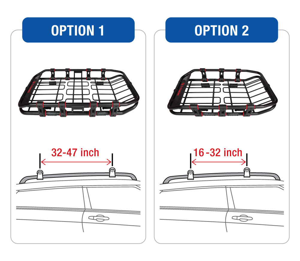 TYGER XL Roof Mounted Cargo Basket Luggage Super Duty Extendable 68