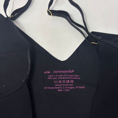 Caommando Dress Women's Small/Medium Black Slip Adjustable Strap Cami Basic - Picture 6 of 8