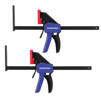 WORKPRO 2PCS 9'' Track Saw Clamps Quick Release Track Saw Guide Rail Clamp 150lbs
