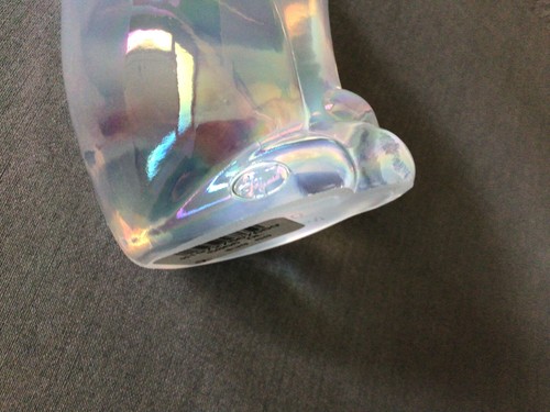 Vintage Fenton Glass Hand Painted Floral Opalescent Stylized Cat 5065 OL Signed - Picture 7 of 9