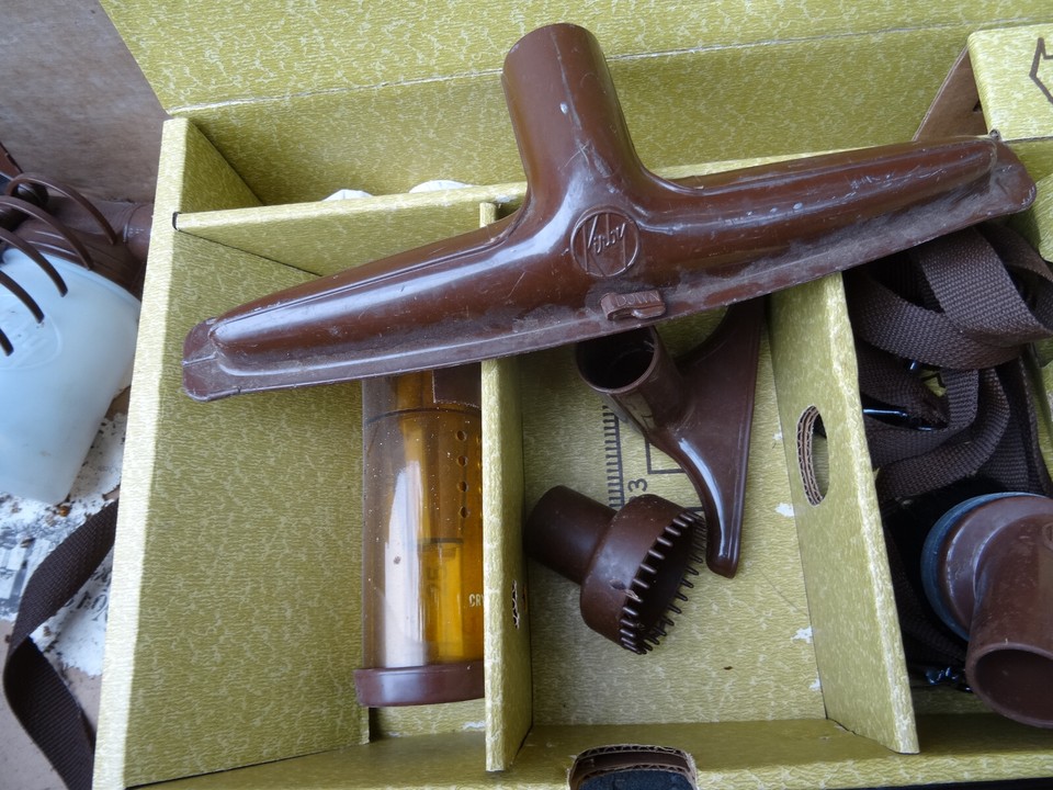 Vintage Kirby Classic Vacuum Cleaner Brown Accessories Attachments