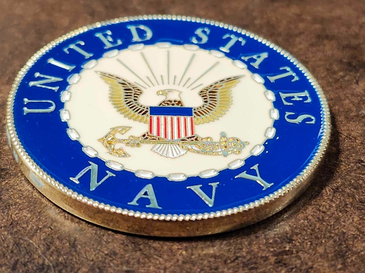 アメリカ海軍チャレンジコイン／U.S NAVY Challenge Coin チャレンジコイン 米海軍省 紋章 GOATLOCKER 記念メダル