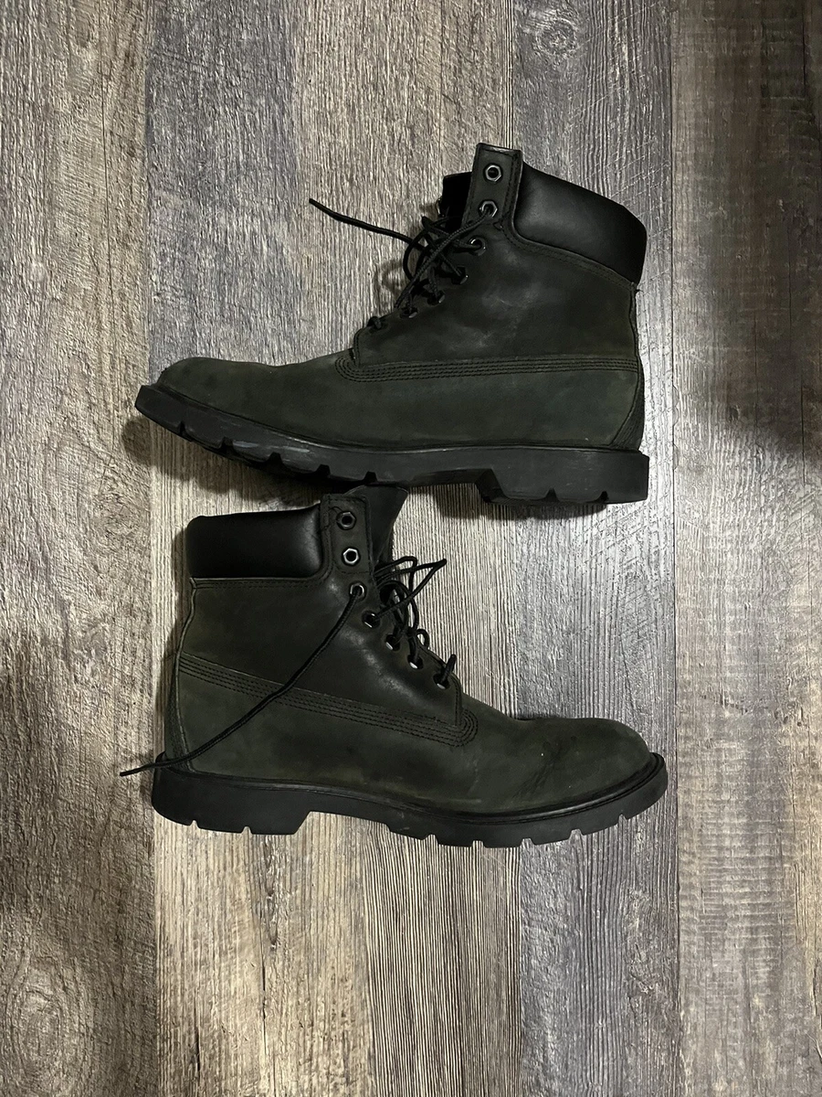 Timberland boots men used dark green eBay