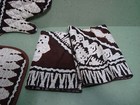 Vintage Tapa Designs Hawaii Print Tiki Placemats  Napkins Oven Mit — photo 4