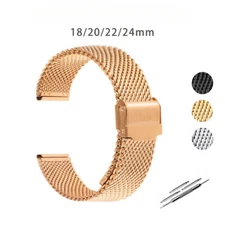 Metal Stainless Steel Watch Bands Milanese Mesh Strap High Quality 18/20/22/24mm