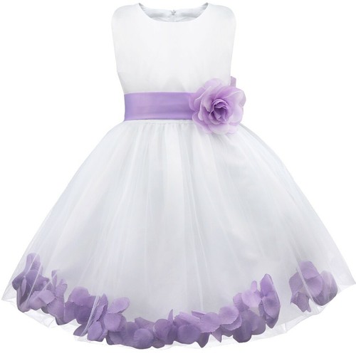 Kids Flower Girls Dress Bowknot Wedding Baptism Christening Tutu Dresses Gown - Picture 17 of 132