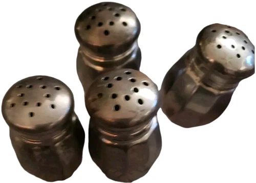 Reed And Barton Individual Salt And Pepper Shakers set lot 4 sterling silv 1/2in