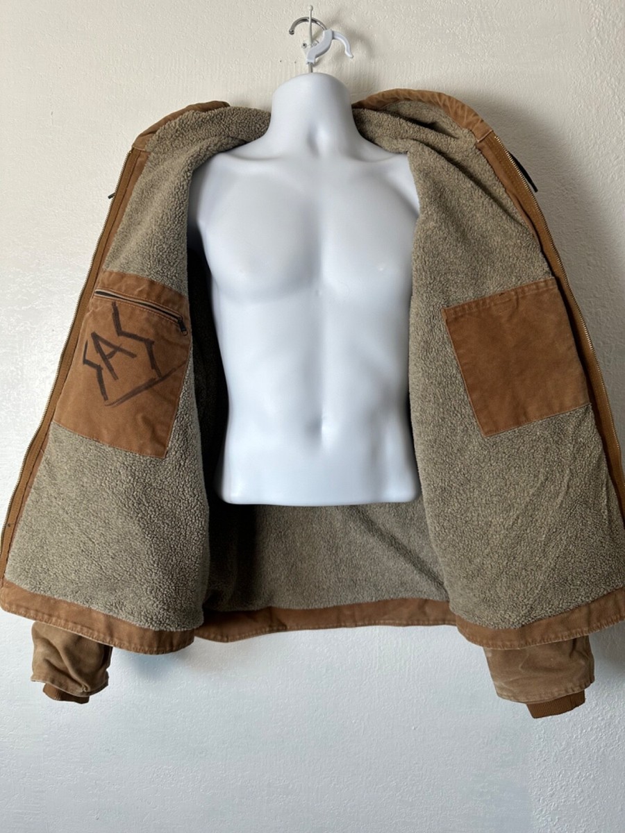 Carhartt Jacket J141-brn Sherpa Lined Sz 2XL Brown Tan Carhartt Jacket J141-brn Sherpa Lined Sz 2XL Brown Tan