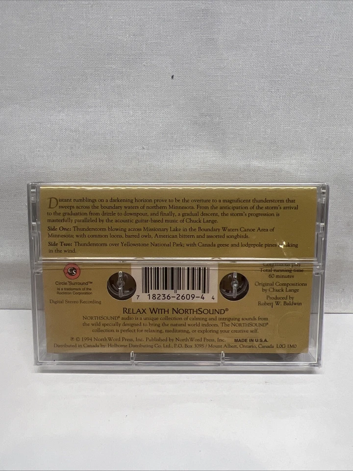 CHUCK LANGE STORM SWEPT ~ NORTHSOUND / AUTHENTIC NATURE SOUNDS CASSETTE (1994) - Image 2 of 3