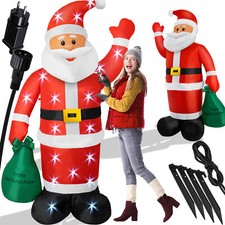 KESSER® Weihnachtsmann aufblasbar XXL 250cm Weihnachten Nikolaus LED beleuchtet