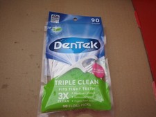 DenTek Triple Clean Floss Picks Mouthwash 90ct NEW OLD STOCK