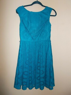 London Times Womens Size 8 Turquoise Blue Lace Lined Basic Dress Sleeveless | eBay London Times Womens Size 8 Turquoise Blue Lace Lined Basic Dress Sleeveless | eBay