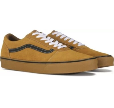 Vans Men's Ward Suede Mesh Golden Brown Shoes  Sz 8.5 Skateboarding Casual