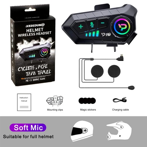 Neu Motorradhelm Bluetooth Headset Super Lang Standby Kabellos Freisprecheinrichtung - Bild 27 von 27