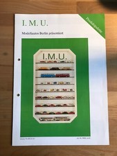 IMU I.M.U. Modellautos H0 1:87 N 1:160 Neuheiten Blatt 1 Stück  4 Seiten gelocht
