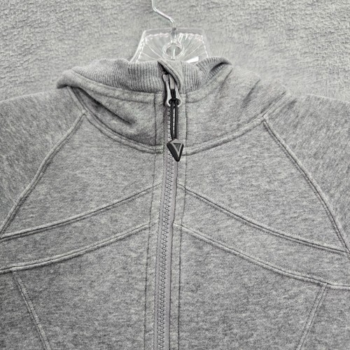 Ivivva Women Sweatshirt 10 Gray Hoodie Full Zip Logo Thumb Hole READ - Picture 6 of 11