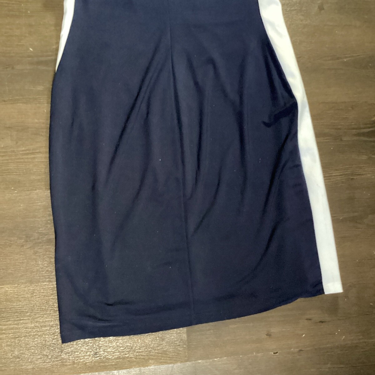 best accessories for navy blue dress Polo Ralph Lauren Women's Striped Ruffled Cotton Wrap Dress Ivory/Royal  Stripe
