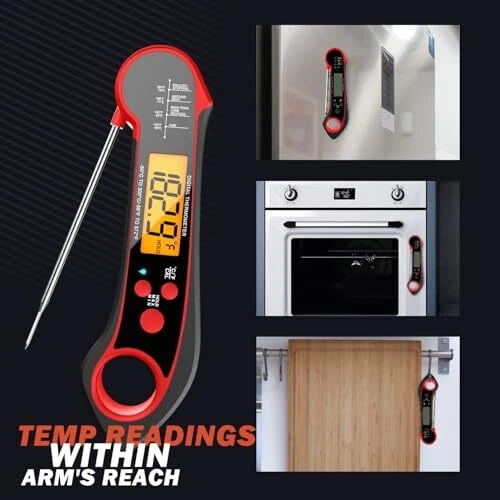 Meat Thermometer Digital, Instant Read Meat Thermometer for Grill and Cooking...