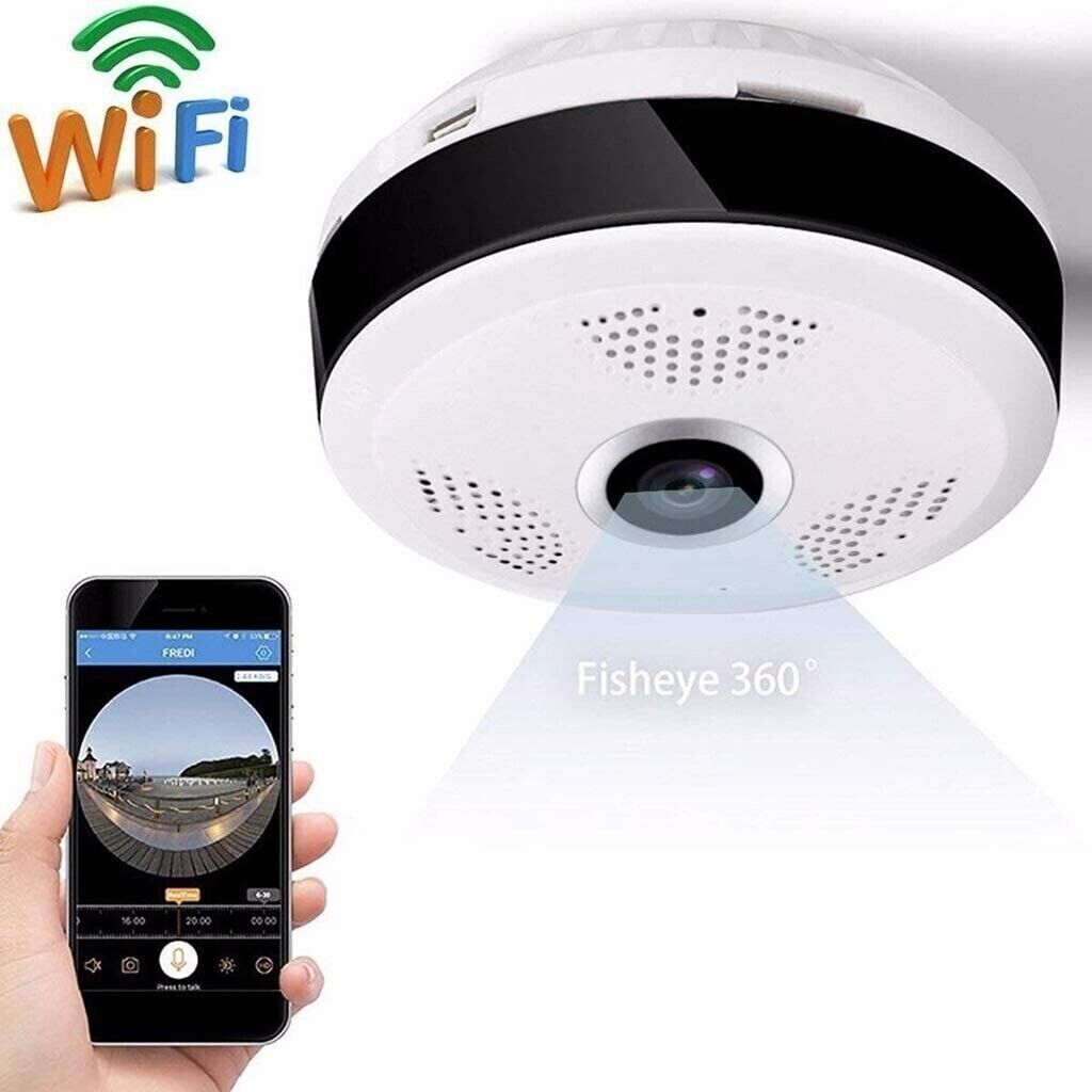 HD Mini Panorama Fisheye 360 Wlan Überwachungskamera Nachtsicht IP Cam Baby App