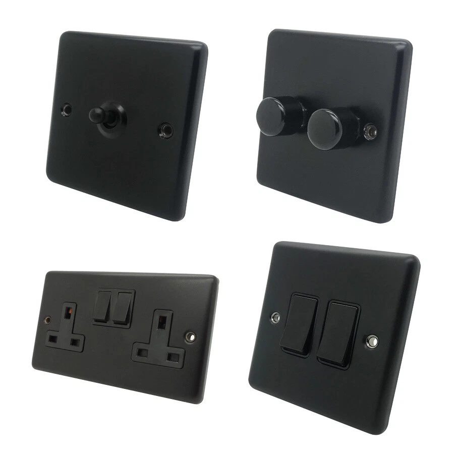 Black plugs and switches deals