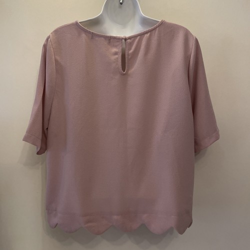 New Look Size 16 Pink short sleeve Loose style Crop Top/Scalloped hem - Picture 8 of 8