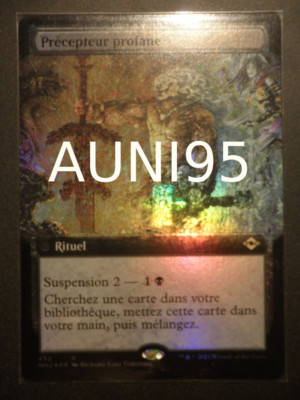 mtg magic précepteur profane tutor extended borderless FOIL FRENCH vf ...