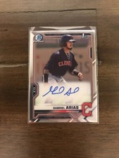 GABRIEL ARIAS 2021 BOWMAN CHROME ON CARD AUTO CLEVELAND INDIANS PROSPECT🔥 💰