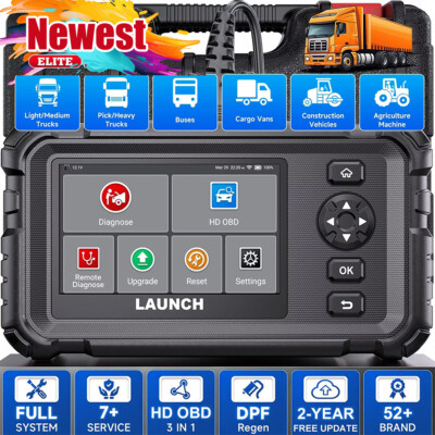 LAUNCH CRP129HD Heavy Duty Truck Diesel OBD Scanner Diagnostic Tool DPF Regen
