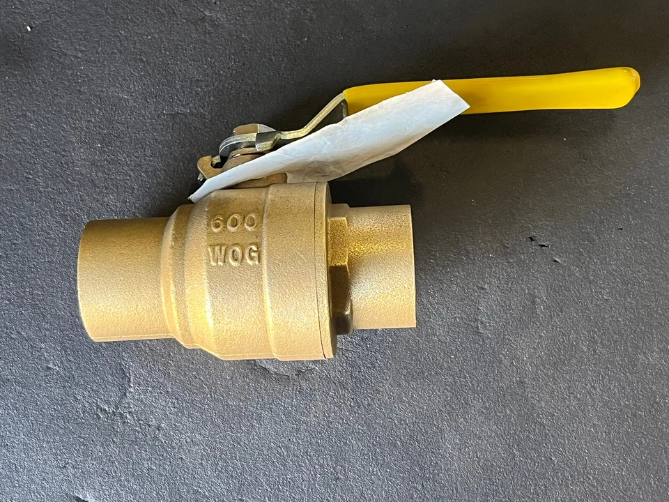 (BOX OF 4) 1-1/4" Solder, Full-Port, Brass Ball Valves, 600 WOG, 150 WSP - Image 4 of 4