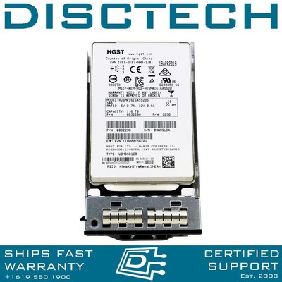 HGST HUSMR1616ASS205 For EMC 1.6TB Type D 2.5in 12Gb SAS Mixed Use SSD