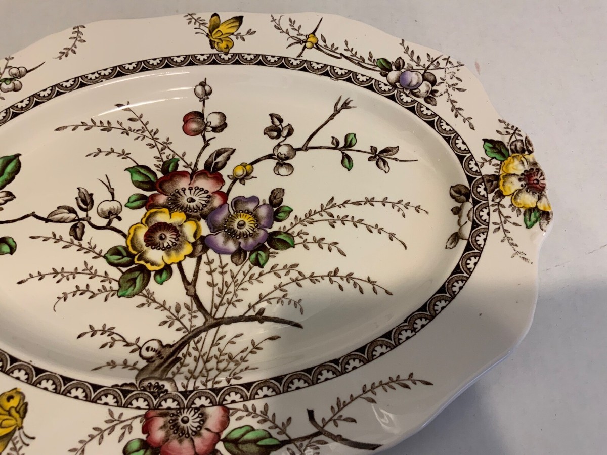 Alfred Meakin Medway Dark Brown Floral 12 1/2