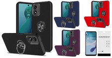 For Motorola Moto G 5G 2024 XT2417D CHIEF RingStand Case Cover Tempered Glass