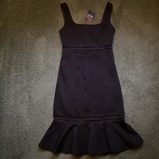 NWT Forever 21 Black Sleeveless Ruffle Hem Midi Dress - XS