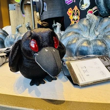 NEW Disney Parks The Haunted Mansion Raven Light-Up Magnetic Shoulder Plush Toy